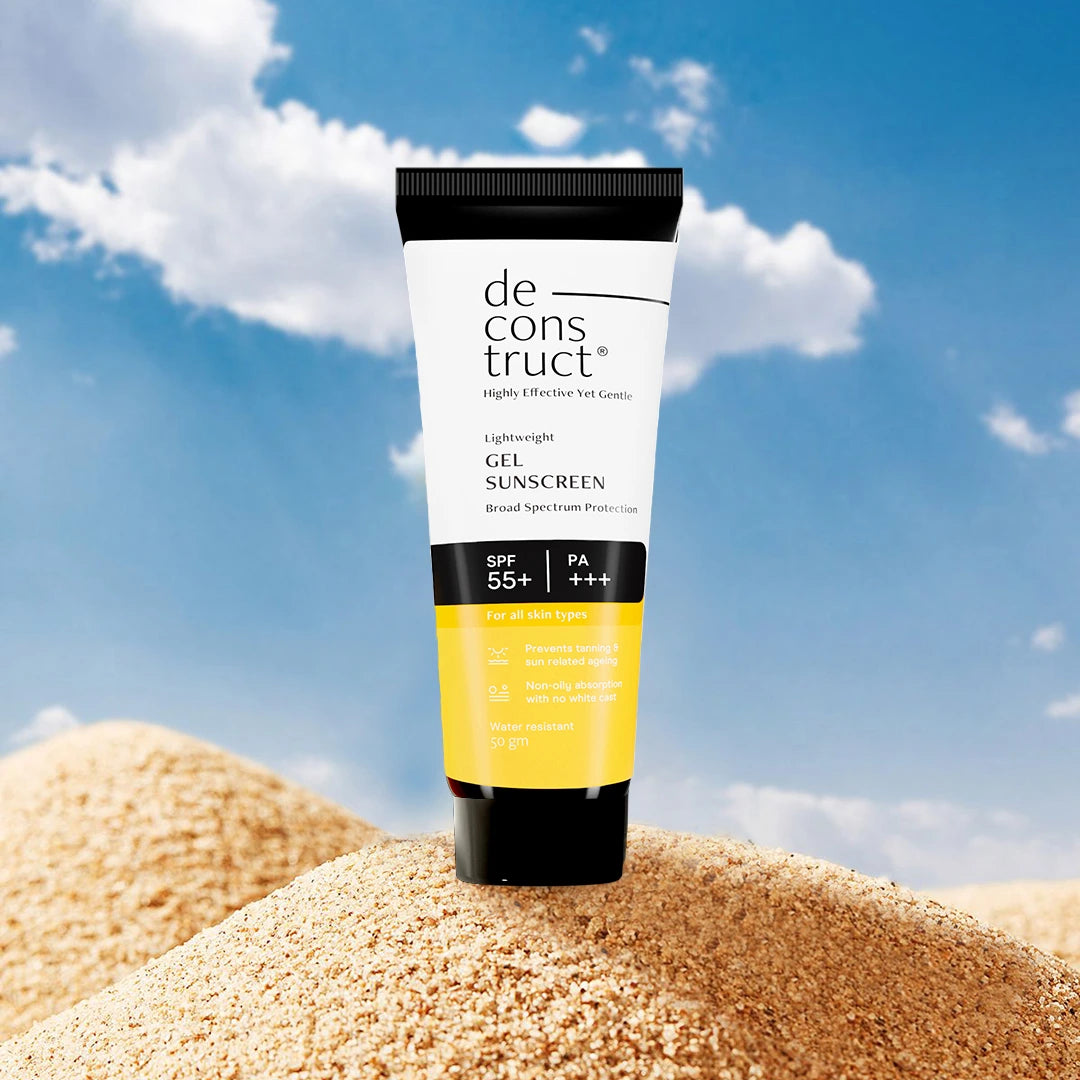 Gel Sunscreen for Oily Skin - SPF 55+ and PA+++ | Water Resistant Sunscreen (50 Gms)